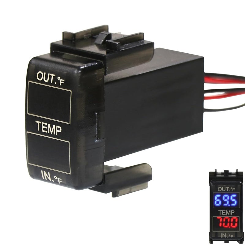 Timloon Car Internal and External Temperature Display, Fahrenheit Temperature, Dual Temperature Sensors Use for Nissan - Image 1